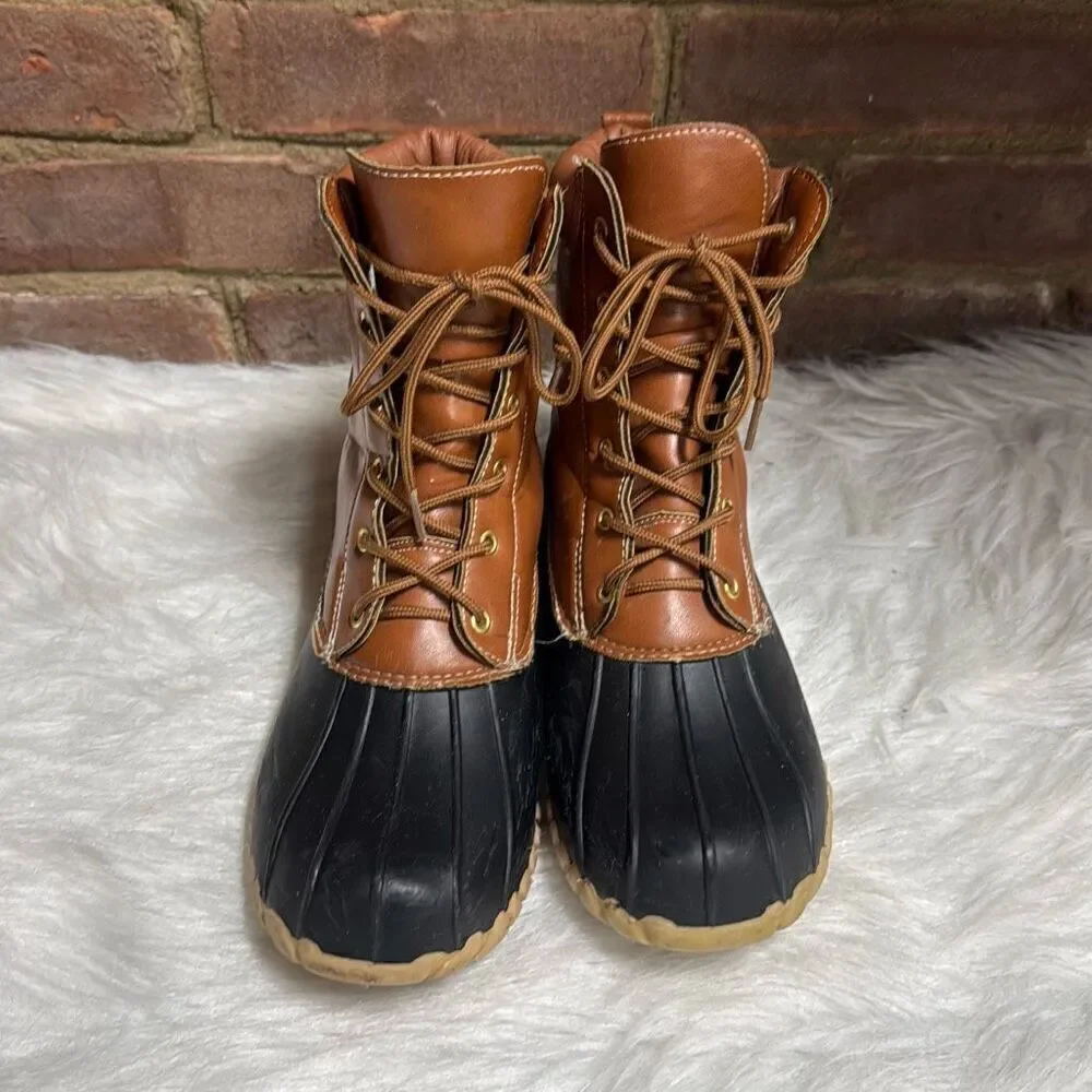 Outwoods Black & Tan Rain/Snow Boots Size 10